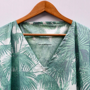 Kaftán de algodón estampado a mano al por mayor, kaftán de playa de algodón estampado, vestido de fiesta para mujer, vestido maxi de noche - Product Image 4