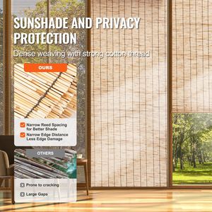 Tenda a Schermo in Giunco Naturale 1,67 m x 5,00 m, Rotolo Decorativo per Recinzione da Esterno, Balcone, Giardino, Divisorio per Ambienti - Product Image 3