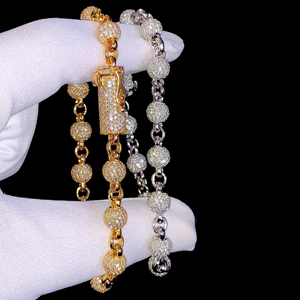 Pulsera de Diamantes Cultivados en Laboratorio de Corte Brillante de 8MM, Certificada por IGI, Oro de 10K, Unisex, Lujosa y Elegante, para Bodas y Fiestas, Color Blanco D 3 - Product Image 5