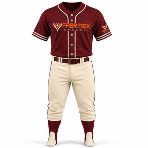 High Quality <b>Baseball</b> Uniform Breathable Lightweight Durable Fabric Comfortable Fit Custom Sportswear <b>Baseball</b> Uniform - Product Image 3