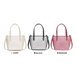 Sac seau pour femme en cuir synthétique haut de gamme entièrement imprimé sur mesure, fermeture éclair, mode de luxe, sans bandoulière, doublure en satin - Pour - Product Image 2