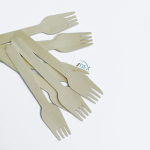 <b>Wooden</b> <b>Spoon</b> and Fork 160mm Wholesale Eco-frinedly Compostable Biodegradable Disposable <b>Wooden</b> Fork - Product Image 2