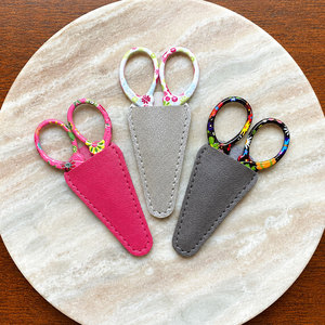 Vintage Style Embroidery Scissors with Leather <b>Case</b> for Thread Cutting and <b>Sewing</b> - Product Image 6