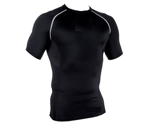 Premium elite men rash guard custom OEM compression fit polyester breathable quick dry fabric for <b>surfing</b> and swimming - Product Image 5