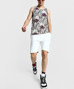 T-shirt de sport sans manches en mesh pour homme avec logo personnalisé OEM, débardeur de gym pour homme - Product Image 4