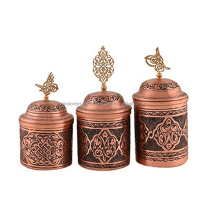 Luxurious Pure Copper Jar Canister With Elegance Pattern Range of Designs and Sizes Available at Reasonable Prices - Product Image 5