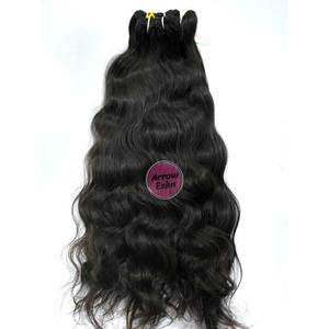 Extensions de cheveux indiens Remy Arrow, tissage double trame, 100g, noir, style teint, permable - Product Image 2