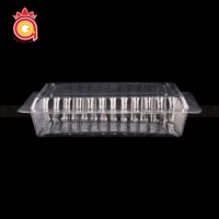 QUANG QUAN Contenedor de plástico PET transparente desechable Cajas transparentes sostenibles Uso de almacenamiento de tapa con bisagras-para almacenamiento de pasteles de frutas