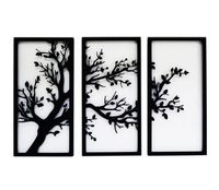 Décoration Murale Métallique Artisanale Vietnam CM Décor Cadre en Fer Revêtement Poudré Multi-pièces VERTICAL Étanche Blanc Chaud 3500K Moderne