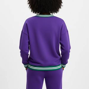 Sudadera con capucha extragrande de alta calidad, hecha a medida, con cremallera, lavado ácido, ligera, de forro polar para mujer, con logo desgastado - Product Image 4