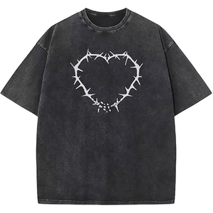 เสื้อยืดผู้ชายไซส์ใหญ่ ล้างสีแบบแอซิดวอช ผ้าฝ้าย 100% น้ำหนักผ้า 240 กรัม คุณภาพสูง สไตล์วินเทจ ระบายอากาศได้ดี เป็นมิตรกับสิ่งแวดล้อม - Product Image 1