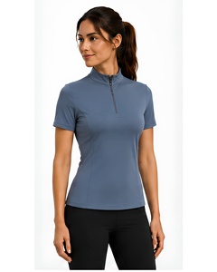 Camisetas de equitación para mujer, transpirables, de secado rápido, de algodón, profesionales, de diseño personalizado, de manga corta, para equitación - Product Image 2