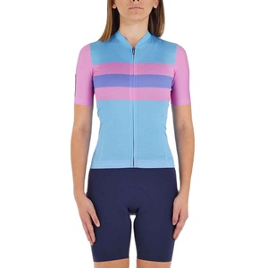 Ensemble de maillot de cyclisme pour femmes, personnalisé, réversible, respirant, antibactérien, à séchage rapide, manches courtes, vêtements de vélo - Product Image 1