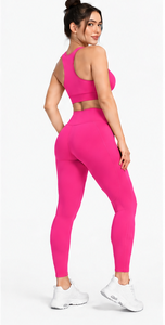 Conjunto de Yoga Personalizado para Mujer, Leggings de Cintura Alta, Sujetador Deportivo, Ropa Deportiva para Pilates, Gimnasio, Ejercicio, Transpirable, Elástica - Product Image 5