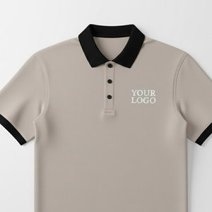 Polo en coton premium pour homme, manches courtes, tissu respirant, coupe ajustée, mode estivale, tenue quotidienne, haut élégant - Product Image 6
