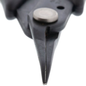 Pince à bec courbé à mâchoires larges avec logo personnalisé pour bijoux permanents, micro-soudure, antistatique, en acier inoxydable de précision - Product Image 3