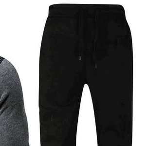 Nouveaux ensembles de survêtements d'hiver pour hommes, à capuche, unis, chauds, 100% coton, de haute qualité, OEM, vêtements de sport, vente en gros - Product Image 6