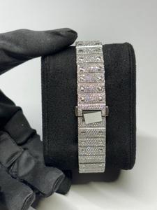 Reloj de Diamantes en Oro Blanco para Hombre, para Bodas y Fiestas, con Esfera Romana, para Venta de Exportación - Product Image 2