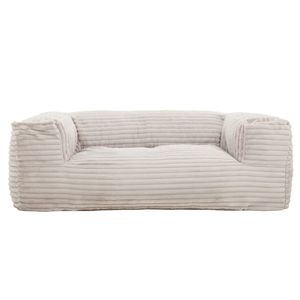Sofá Puff de Espuma Viscoelástica de 71 Pulgadas para Sala de Estar, Sillón Reclinable de Tela Suave con Reposabrazos en Color Beige - Product Image 1