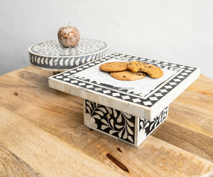Soporte para Tartas con incrustaciones de hueso hecho a mano Con pedestal decorativo perfecto para exhibir tartas en eventos formales del mejor proveedor FWE - Product Image 2
