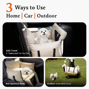 Bolsa de Transporte 2 en 1 para Perros, Cama Elevadora Portátil para Mascotas con Correa de Seguridad y Cojín Lavable para Perros Pequeños, Gatos y Cachorros - Product Image 5