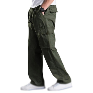 Pantalon cargo pour homme, style décontracté, haute qualité, 100% respirant, coupe slim, pantalon cargo droit avec poches latérales - Product Image 5