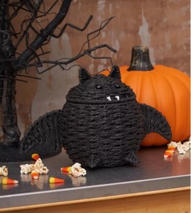 Cesta de Papel Tejida con Tapa de Búho de Halloween, Recipiente para Dulces, Almacenamiento de Papel Hecho a Mano para Decoración de Fiestas de Truco o Trato - Product Image 6