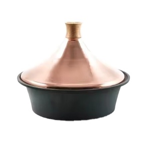 Luxury Metal Copper Casserole Chafing Dish Hotel Supplies Handmade Food Hot Pots Wedding Decorative <b>Tabletop</b> Copper Food <b>Storage</b> - Product Image 1