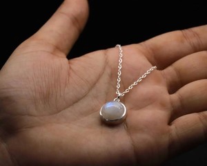Rainbow Moonstone Round Pendant <b>Necklace</b> Natural Gemstone Handmade Crystal Jewelry <b>Boho</b> Women Gift Pendant - Product Image 4