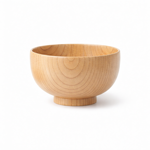 Bol en bois artisanal rustique et minimaliste de 7 pouces, en bois naturel, pour servir des salades, des collations ou comme bol de table - Product Image 1