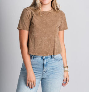 <b>Women</b> T Shirt Casual Fashion Canvas <b>Short</b> Sleeve Breathable Comfortable Summer Top Everyday Wear Street Style - Product Image 3