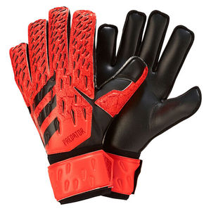 Nouveaux gants de gardien de but de football Predator décontractés, noirs et rouges, à doigts entiers, antidérapants, avec sangle de poignet réglable, unisexe - Product Image 1