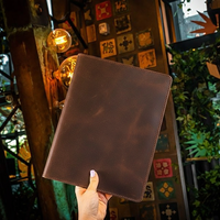 Couverture et porte-menu en cuir de qualité supérieure personnalisée pour restaurant, couleur marron, option de logo personnalisé, taille personnalisée, MOQ 25, emballé en carton