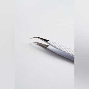 Pince à épiler professionnelle en acier inoxydable blanc pour extensions de cils, haute précision, antistatique, applicateur pour cils volumineux - Product Image 5