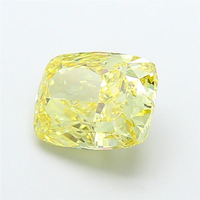 Diamant de laboratoire jaune vif élégant, taille coussin, choix brillant, bijoux de luxe, pierre précieuse lâche certifiée CVD