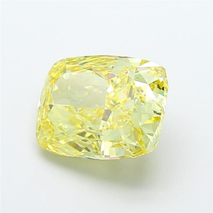 Diamant de laboratoire jaune vif élégant, taille coussin, choix brillant, bijoux de luxe, pierre précieuse lâche certifiée CVD - Product Image 2