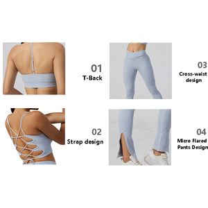 Ensemble de vêtements de sport pour femmes, leggings de yoga, tenue de fitness, vêtements de sport de haute qualité, taille haute - Product Image 5