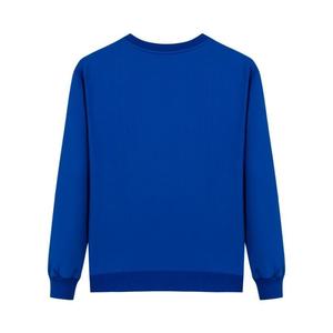 Sudadera de Cuello Redondo Azul Rey para Hombre, Corte Regular, Tejido de Punto, Color Sólido, Estilo Minimalista - Product Image 2