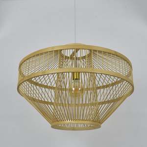 Abat-jour en bambou et rotin, best-seller, lampe suspendue naturelle tressée pour la décoration d'hôtels et de centres de villégiature - Product Image 2
