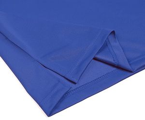 Maillot de sport bleu en polyester à manches courtes et col en V, léger, pour l'athlétisme, en polyester lavable - Product Image 3