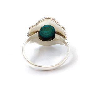 925 Sterling Silver <b>Turquoise</b> <b>Ring</b> Oval Gemstone Unisex Everyday Wear Jewelry - Product Image 4