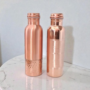 Bouteille d'eau en cuivre argenté Antique Creations, motif diamant, 32 oz, anti-fuite, compatible lave-vaisselle et micro-ondes, personnalisable - Product Image 3