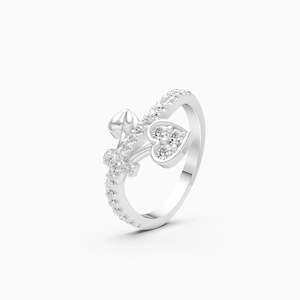 แหวนของขวัญรักครบรอบเพชรที่เพาะเลี้ยงในห้องปฏิบัติการ Eternal Bond Heart พร้อมเพชร 0.45 กะรัต |   ในโทนสีทอง 9K สีเหลือง สีขาว และสีโรสโกลด์ - Product Image 3