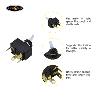 Interruptor de palanca de coche de 12V de alta calidad con protección recubierta de zinc - Product Image 3