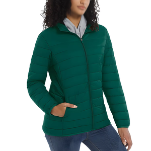 <b>Women</b> Quilted Puffer <b>Jacket</b> Stand Collar Zip Up Lightweight <b>Warm</b> <b>Winter</b> Coat with Pocket - Product Image 3