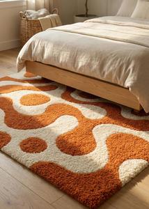 High Demand Handmade Abstract Hand Tufted Wool Non-Slip Medium Pile 10-14mm Thick Cotton Silicone Backing Modern Area <b>Rug</b> - Product Image 2
