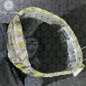 Montre de luxe pour homme Charm Jewells en acier inoxydable, affichage analogique, boîtier 20 mm, bracelet à fermoir papillon, mouvement mécanique, étanche 10 bars - Product Image 2