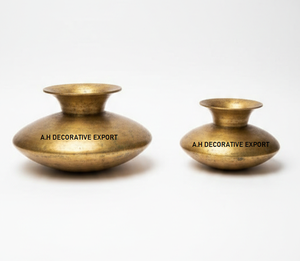 Jarrón Decorativo Redondo de Metal Latón Estilo Vintage Moderno, Ecológico, para Decoración de Mesa, Hogar y Granja - Product Image 6