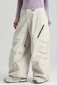 Pantalon de neige 2026 tendance, personnalisé, noir, réfléchissant, motif éclair, imperméable 10 000 mm, respirant, coupe-vent, en polyester/nylon - Product Image 6