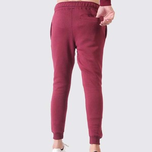 Survêtement à capuche bordeaux pour homme, coupe droite, couleur unie, décontracté, avec poches latérales, idéal pour l'automne, 100 % coton - Product Image 3
